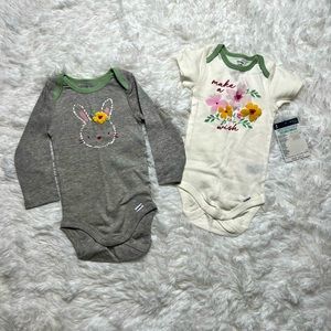 NWT- Gerber Organic Onesies - Set of 2